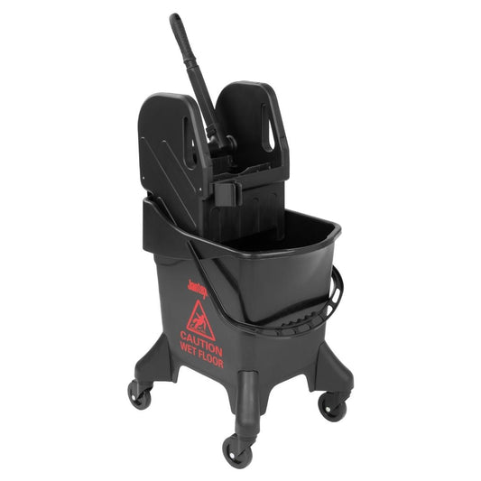 Jantex Tall Mop Bucket and Wringer Red Print 20Ltr (Capacity: 20Ltr | 930(H)x370(W)x550(D)mm) • PAS-HW636