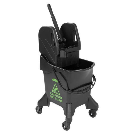 Jantex Tall Mop Bucket and Wringer Green Print 20Ltr (Capacity: 20Ltr | 930(H)x370(W)x550(D)mm) • PAS-HW637