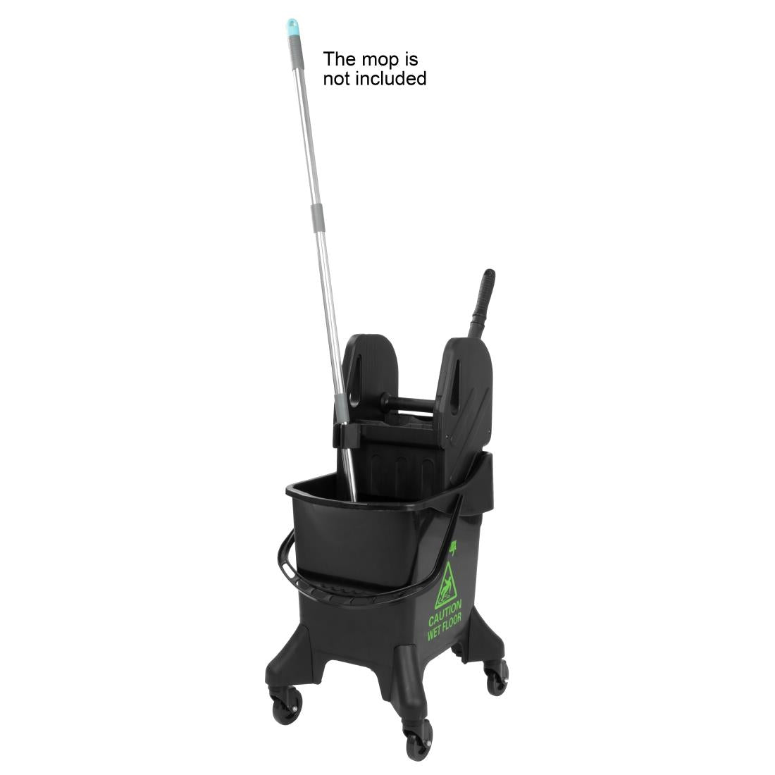 Jantex Tall Mop Bucket and Wringer Green Print 20Ltr (Capacity: 20Ltr | 930(H)x370(W)x550(D)mm) • PAS-HW637