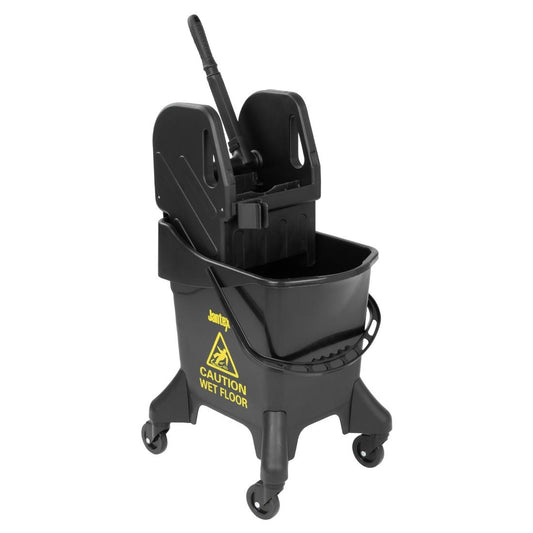 Jantex Tall Mop Bucket and Wringer Yellow Print 20Ltr (Capacity: 20Ltr | 930(H)x370(W)x550(D)mm) • PAS-HW638