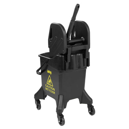 Jantex Tall Mop Bucket and Wringer Yellow Print 20Ltr (Capacity: 20Ltr | 930(H)x370(W)x550(D)mm) • PAS-HW638