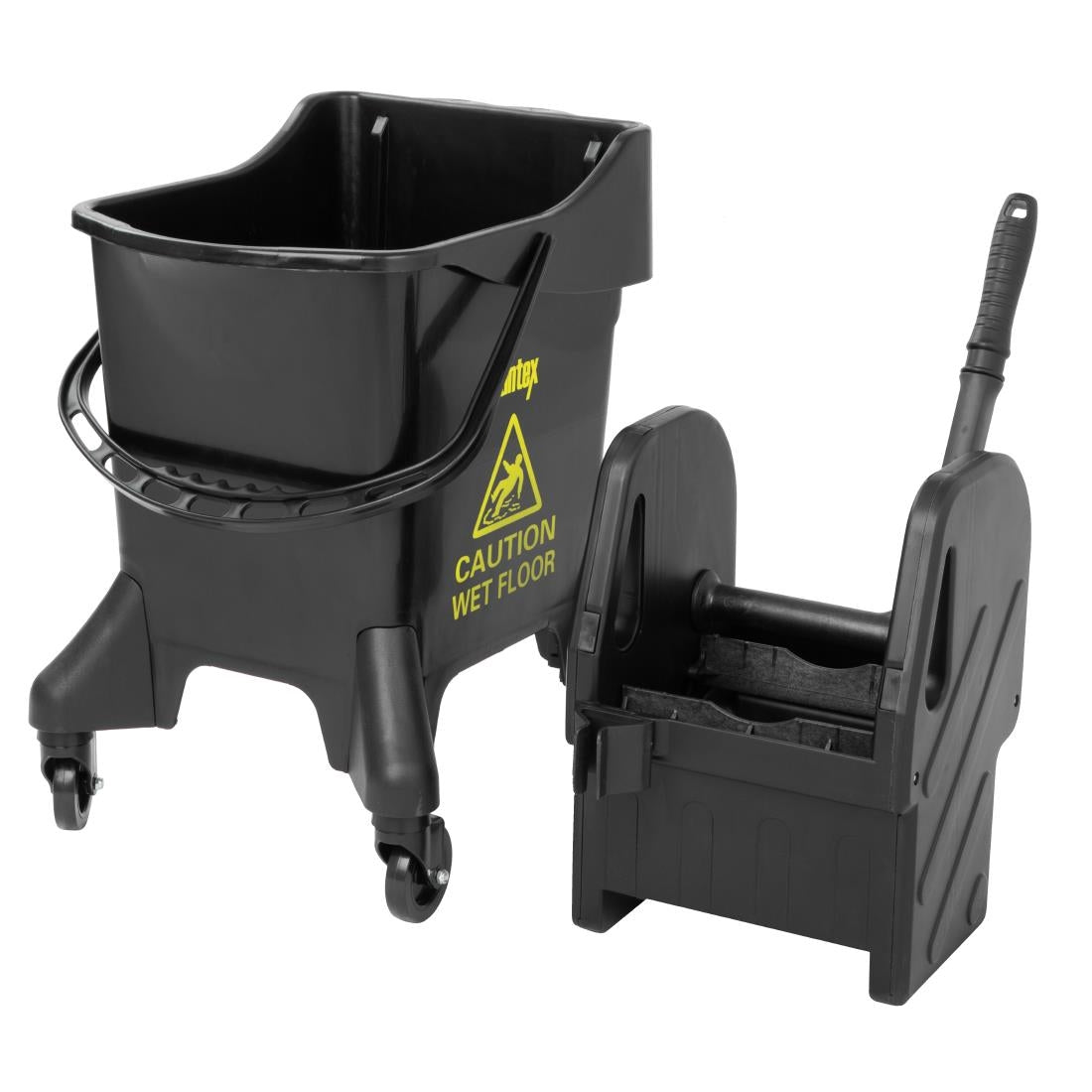 Jantex Tall Mop Bucket and Wringer Yellow Print 20Ltr (Capacity: 20Ltr | 930(H)x370(W)x550(D)mm) • PAS-HW638