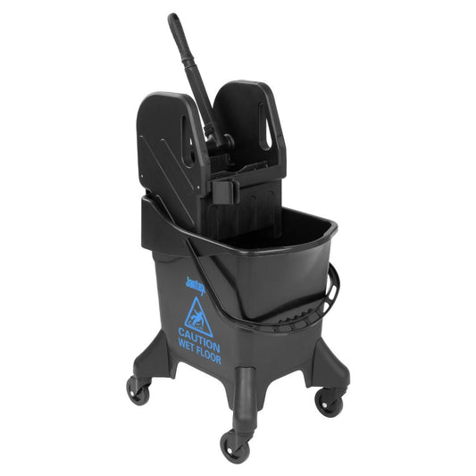 Jantex Tall Mop Bucket and Wringer Blue Print 20Ltr (Capacity: 20Ltr | 930(H)x370(W)x550(D)mm) • PAS-HW639