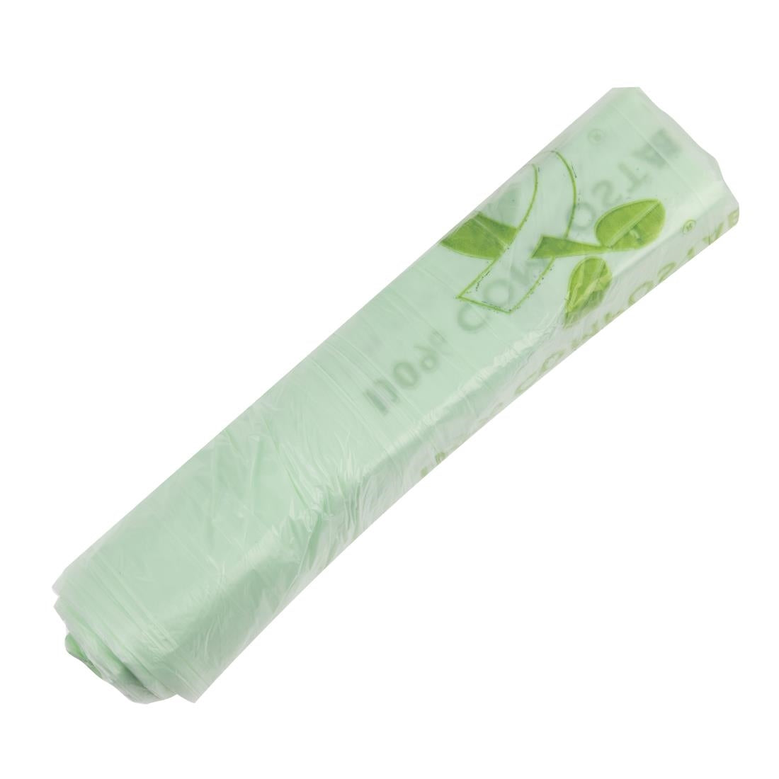 Jantex Green Compostable Bin Liners 10Ltr (24 Pack) (Capacity: 10Ltr. Maximum Weight Capacity: 3-5kg. 445(L)x390(W)mm) • PAS-HW684