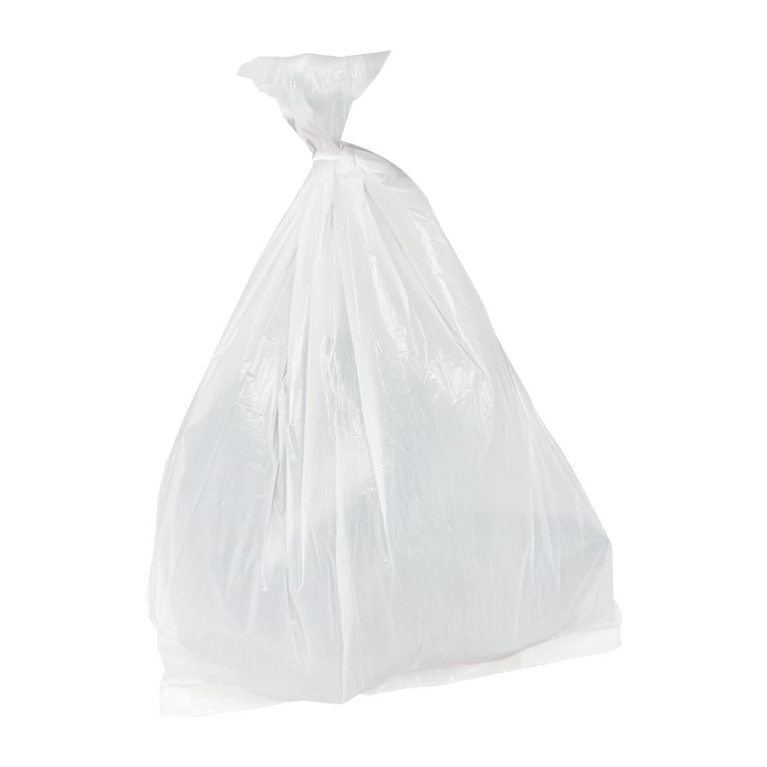 Jantex Medium Duty Bin Bags White 50Ltr (200 Pack) • PAS-HW693