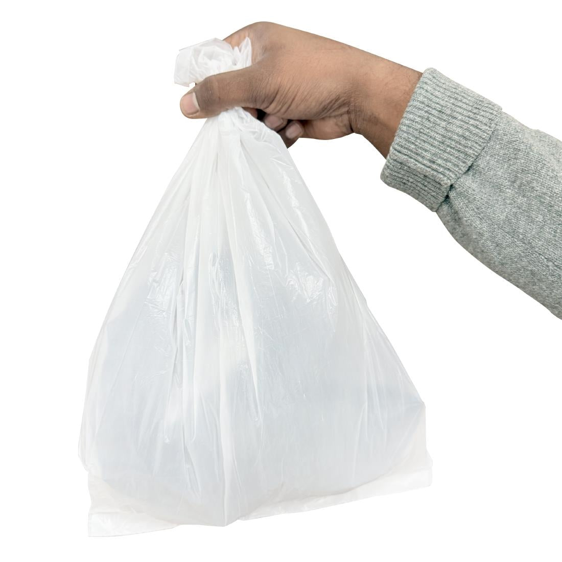 Jantex Medium Duty Bin Bags White 50Ltr (200 Pack) • PAS-HW693