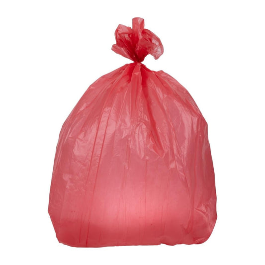 Jantex Medium Duty Bin Bags Red 80Ltr (200 Pack) • PAS-HW698