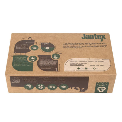 "Jantex Green 100% Recycled Facial Tissues 100 Sheets (36 Pack)" (100 Sheets Per Box | Pack Quantity: 36) • PAS-HW715