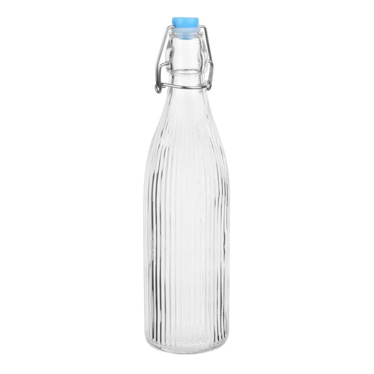 Olympia Ridged Swing Top Water Bottles 500ml (6 Pack) (Pack of 6) • PAS-HW794