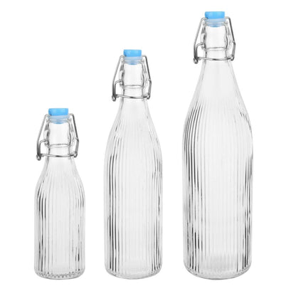 Olympia Ridged Swing Top Water Bottle - 200ml (Box 6) • PAS-HW795