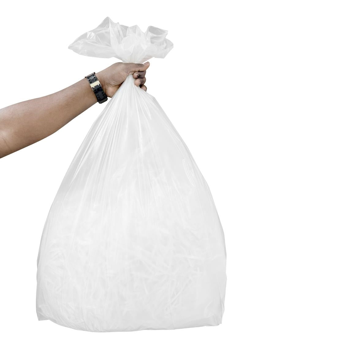 Jantex Heavy Duty Bin Bags Clear 70Ltr (100 Pack) (Material: Polyethylene. 755(W)x960(L)mm) • PAS-HW857
