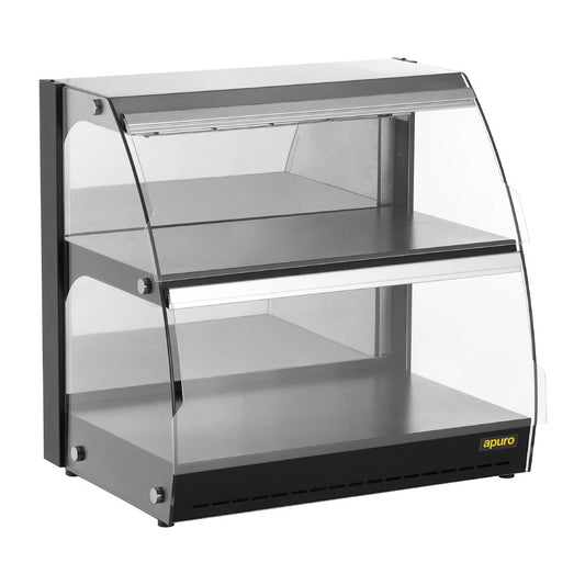 Apuro Self-Serve Heated Display Unit with Hinged Doors • PAS-HW921-A