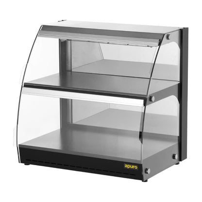 Apuro Self-Serve Heated Display Unit with Hinged Doors • PAS-HW921-A