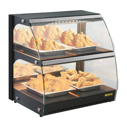 Apuro Self-Serve Heated Display Unit with Hinged Doors • PAS-HW921-A