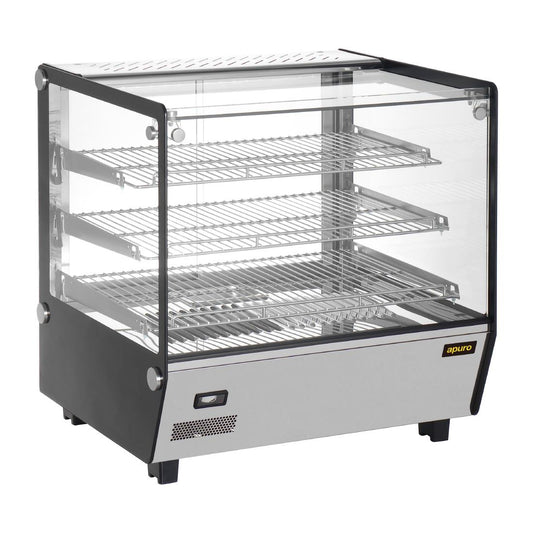 Apuro Square Countertop Heated Display Merchandiser 120Ltr • PAS-HW923-A