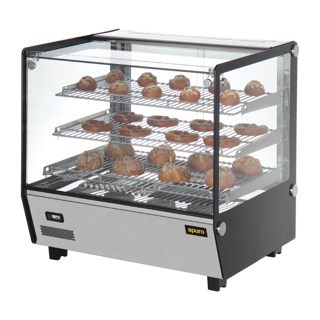 Apuro Square Countertop Heated Display Merchandiser 120Ltr • PAS-HW923-A