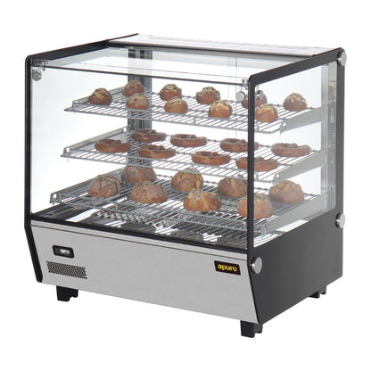 Apuro Square Countertop Heated Display Merchandiser 120Ltr • PAS-HW923-A