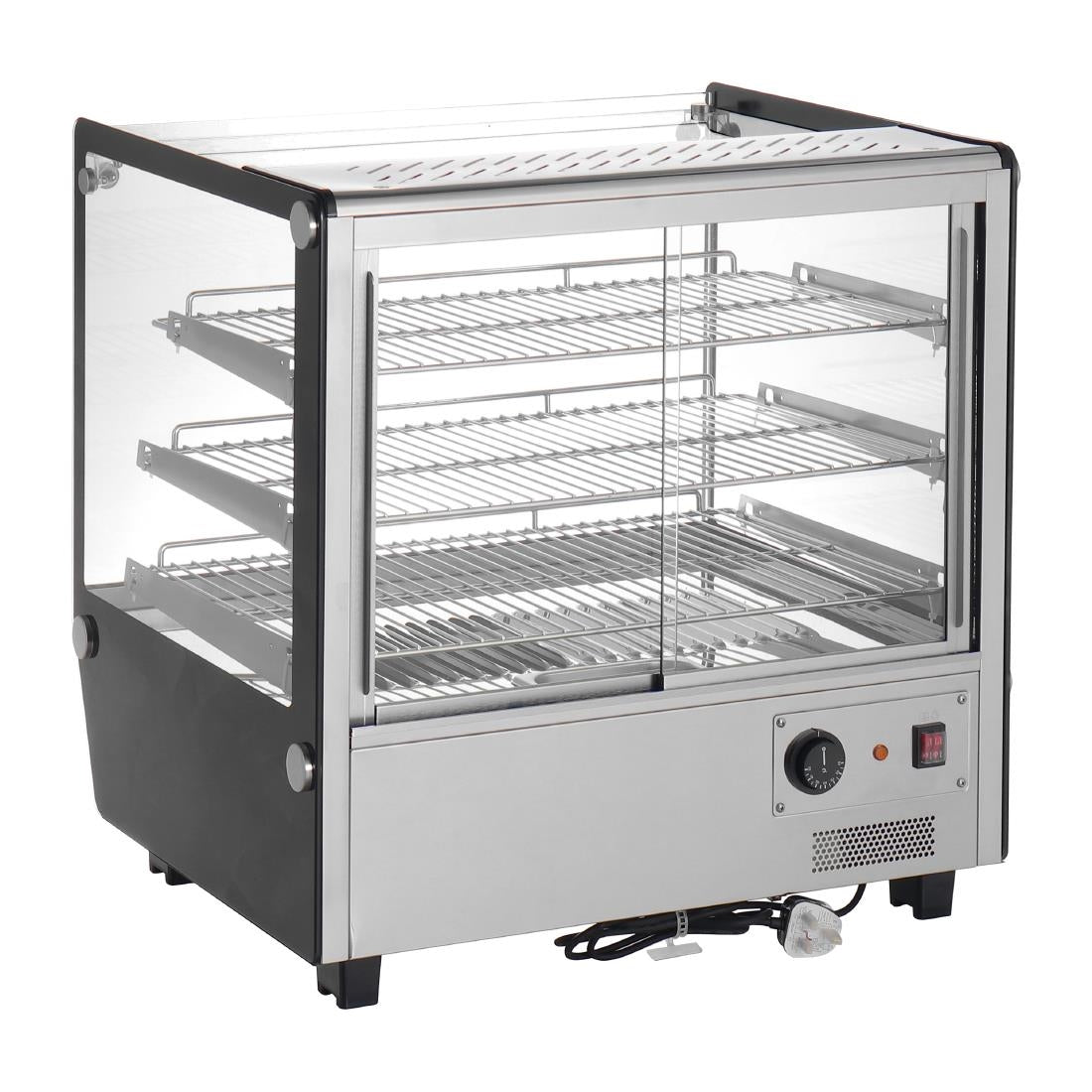 Apuro Square Countertop Heated Display Merchandiser 120Ltr • PAS-HW923-A