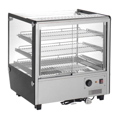 Apuro Square Countertop Heated Display Merchandiser 120Ltr • PAS-HW923-A