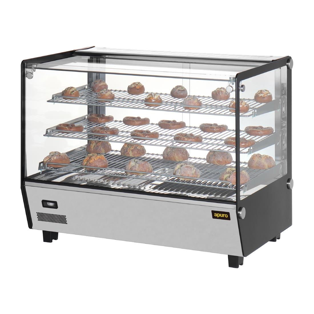 Apuro Square Countertop Heated Display Merchandiser 160Ltr • PAS-HW924-A
