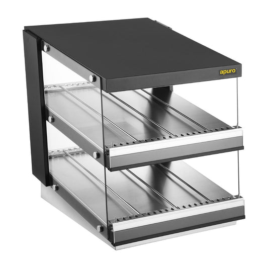 Apuro Sloped Chute Food Warmer 2 Shelf • PAS-HW925-A