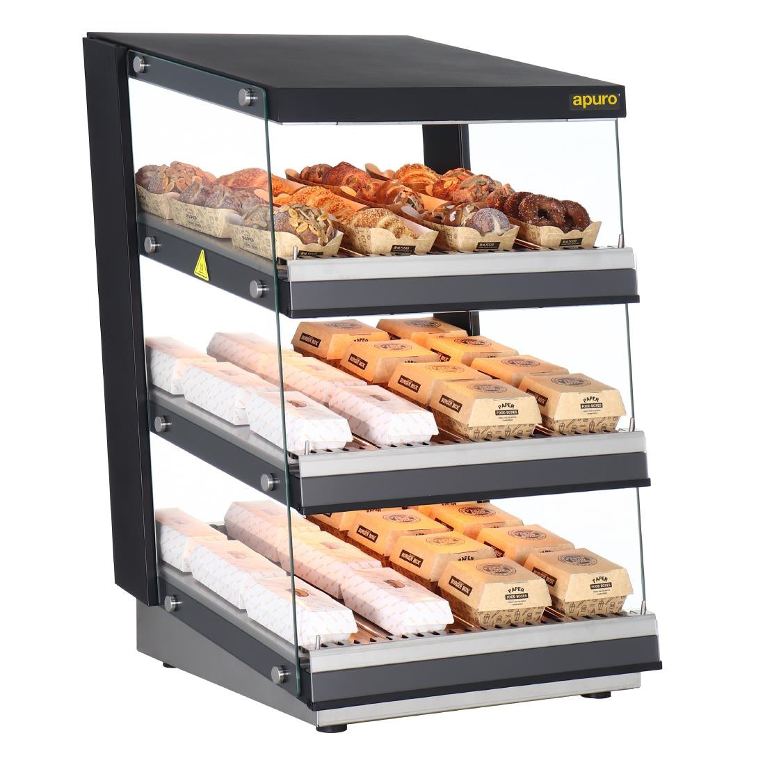 Apuro Sloped Chute Food Warmer 3 Shelf • PAS-HW926-A