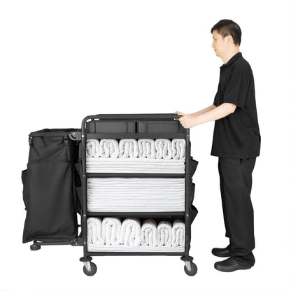 Jantex Compact Housekeeping Trolley (1125(H)x1110(W)x490(D)mm) • PAS-HX253