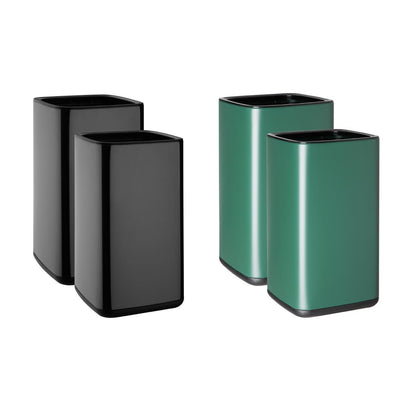 Bolero Square Waste Bin Titanium Black 10Ltr (Removable outer shell | Material: Polypropylene | 353(H)x198(W)x199(D)mm) • PAS-HX260