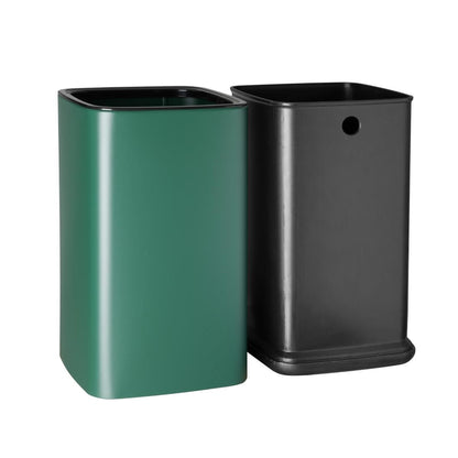 Bolero Square Waste Bin Green 7Ltr (Removable outer shell | Material: Polypropylene | 310(H)x179(W)x178(D)mm) • PAS-HX261