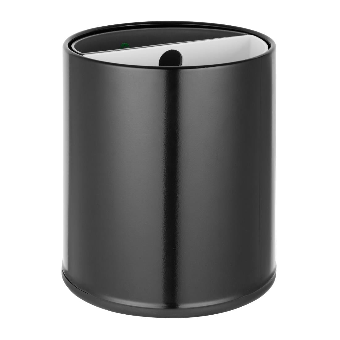 Bolero 2 Compartment Hotel Bin Black (Includes Grey & White Inner Buckets | Material: Polypropylene | 270(H)x216(Ø)mm) • PAS-HX267