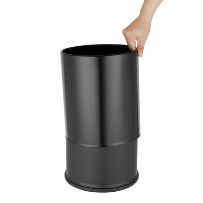 Bolero 2 Compartment Hotel Bin Black (Includes Grey & White Inner Buckets | Material: Polypropylene | 270(H)x216(Ø)mm) • PAS-HX267