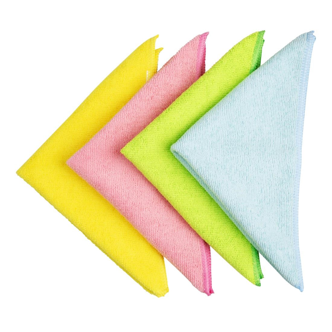 Jantex Microfibre Cloths Blue 400x400mm (5 Pack) (400(L)x400(W)mm | Pack Quantity: 5) • PAS-HX269