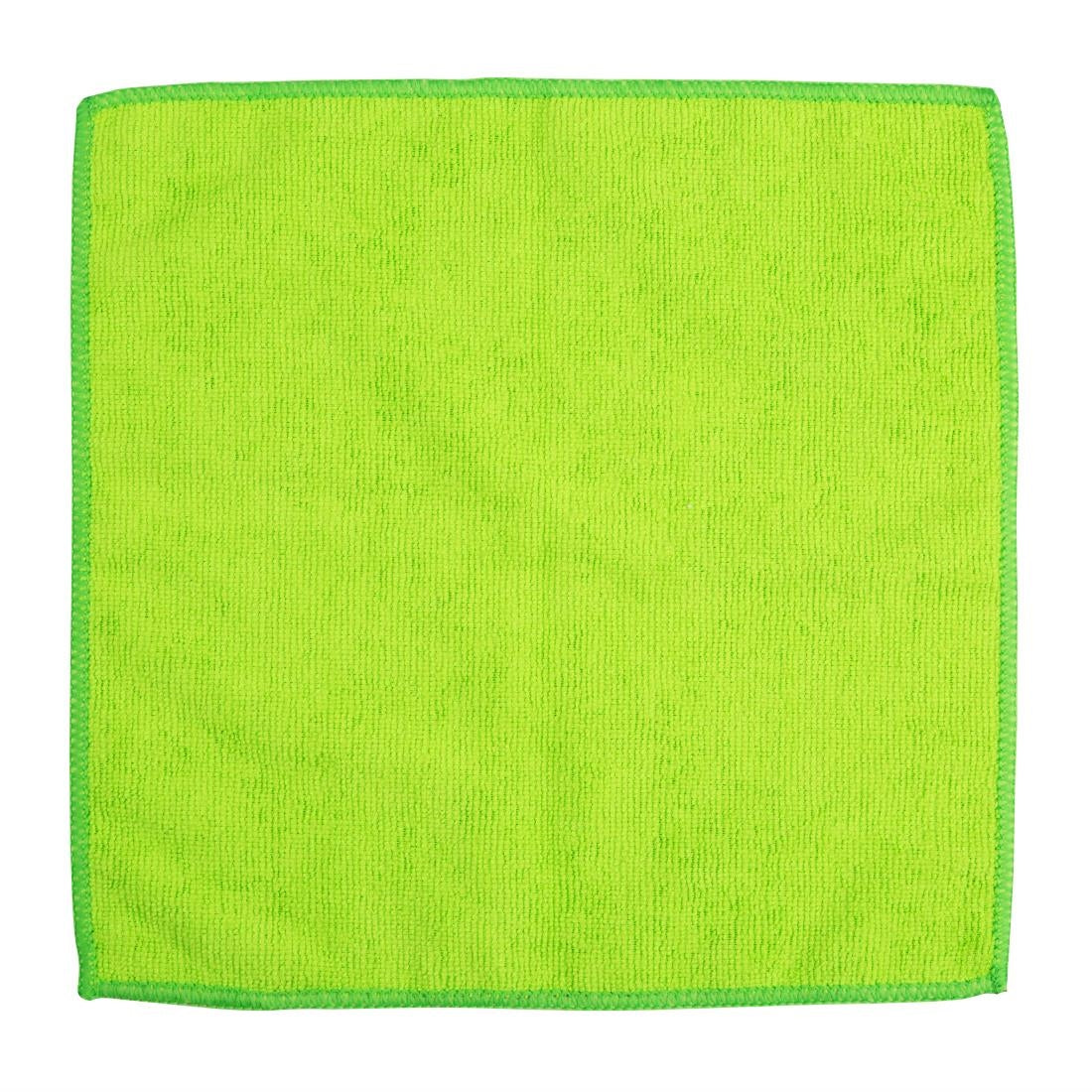 Jantex Microfibre Cloths Green (5 Pack) (400(L)x400(W)mm | Pack Quantity: 5) • PAS-HX270