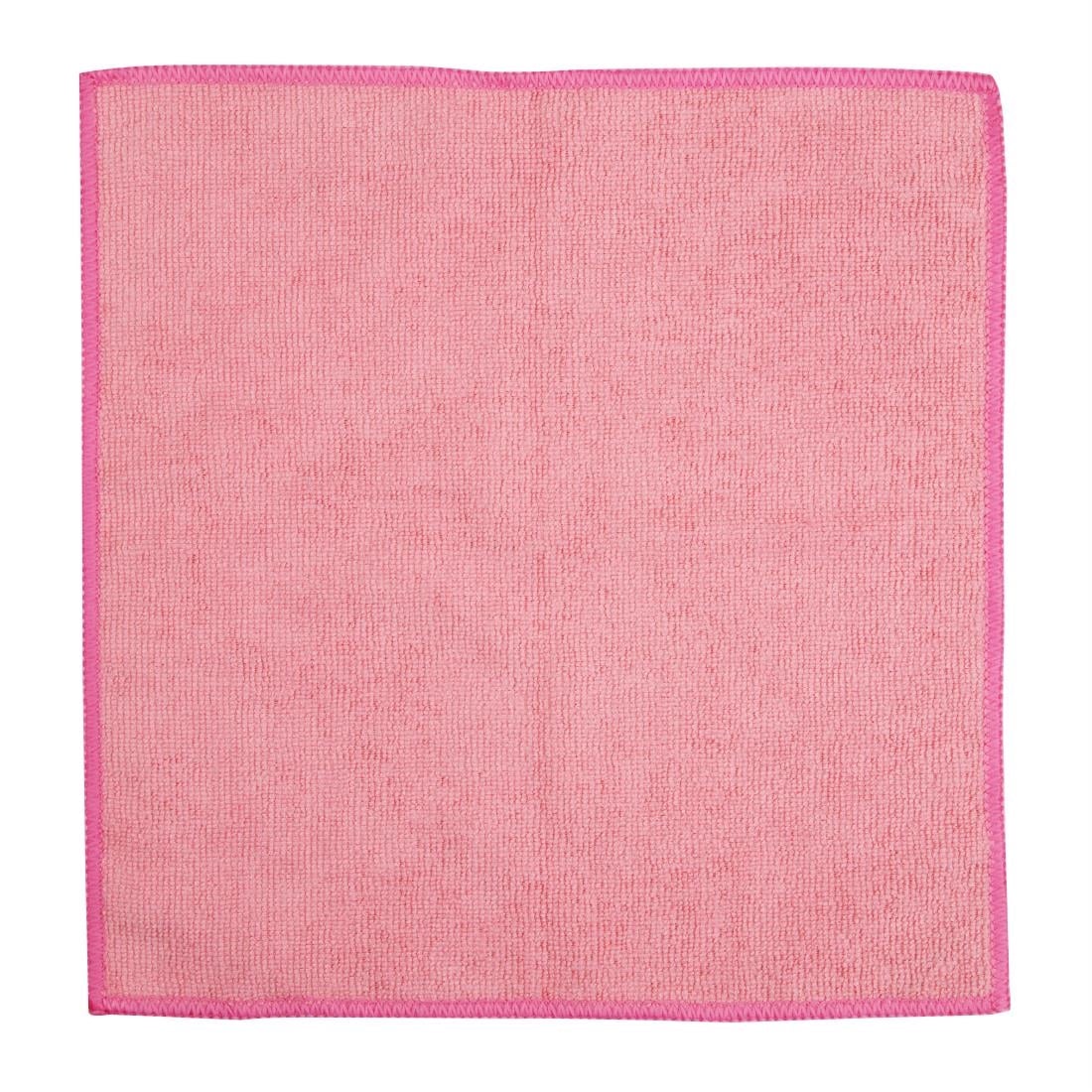 Jantex Microfibre Cloths Pink (5 Pack) (400(L)x400(W)mm | Pack Quantity: 5) • PAS-HX271