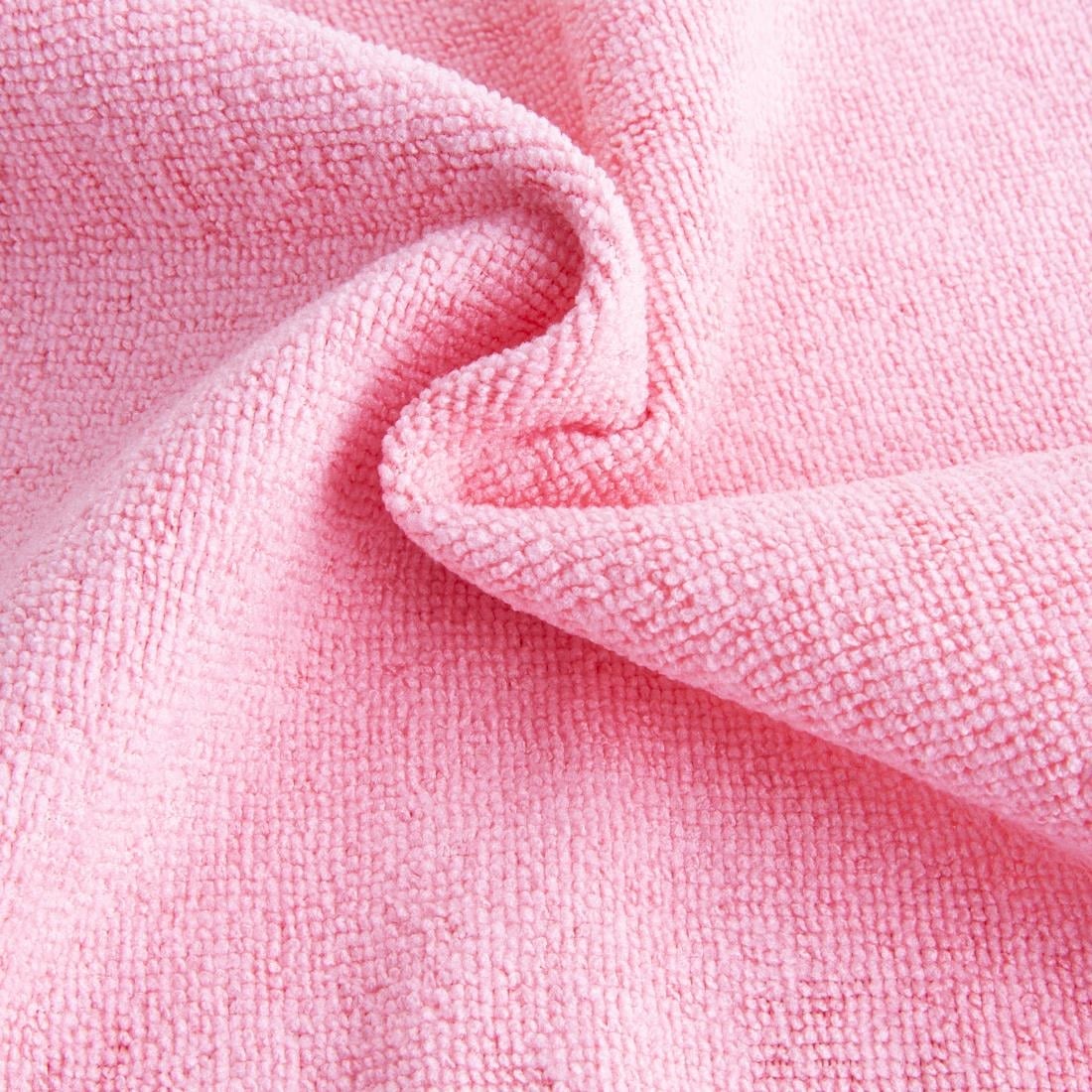 Jantex Microfibre Cloths Pink (5 Pack) (400(L)x400(W)mm | Pack Quantity: 5) • PAS-HX271
