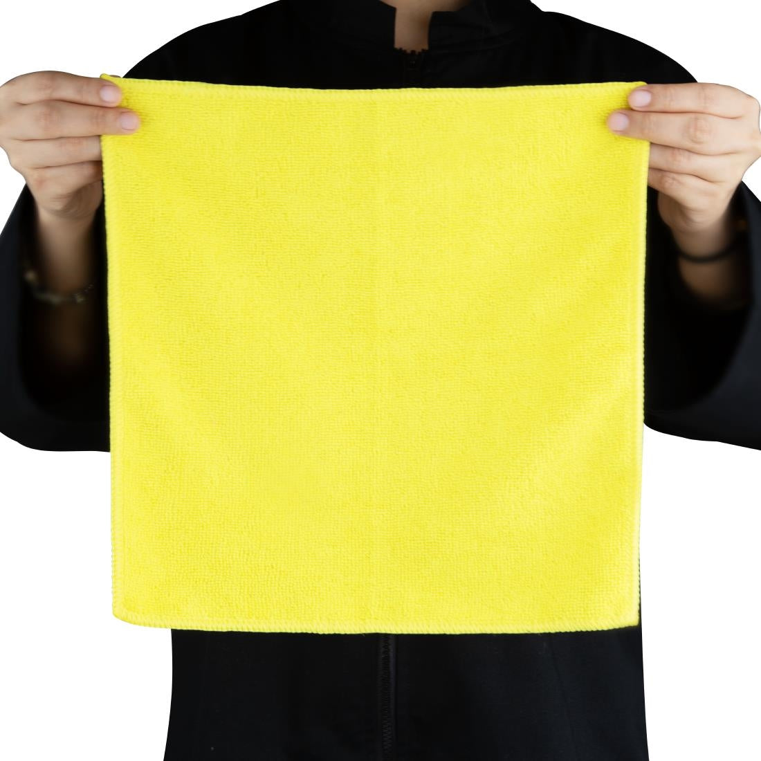 Jantex Microfibre Cloths Yellow (5 pack) (400(L)x400(W)mm | Pack Quantity: 5) • PAS-HX272