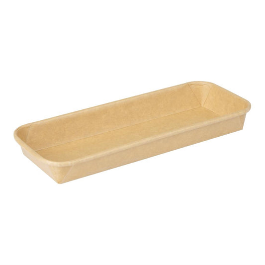 Fiesta Recyclable No.2 Platter/Tray Bases 220x90mm (300 Pack) (220(L)x90(W)mm. Non-Stick Lining. Recyclable) • PAS-HX287