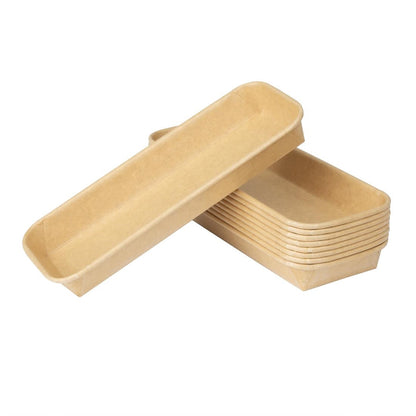 Fiesta Recyclable No.2 Platter/Tray Bases 220x90mm (300 Pack) (220(L)x90(W)mm. Non-Stick Lining. Recyclable) • PAS-HX287