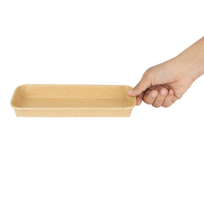 Fiesta Recyclable No.2 Platter/Tray Bases 220x90mm (300 Pack) (220(L)x90(W)mm. Non-Stick Lining. Recyclable) • PAS-HX287