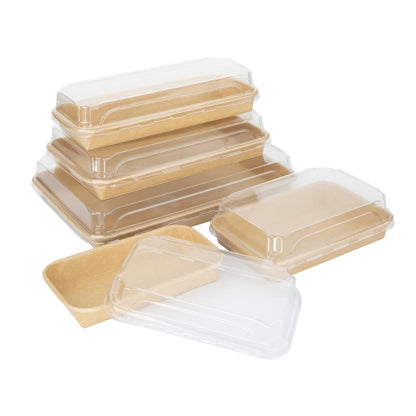 "Fiesta Recyclable PET Lids for No.7 Platter/Tray Bases (300 Pack)" (Compatible with No.7 Platter/Tray Bases (HX289)) • PAS-HX294