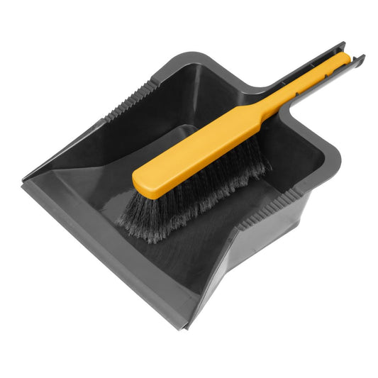 Jantex Heavy Duty Dustpan & Brush set (425(L)x312(W)mm | Suitable for heavy duty use) • PAS-HX384