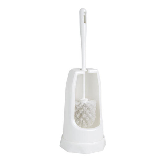 Jantex Round Toilet Brush & Holder - White • PAS-HX386