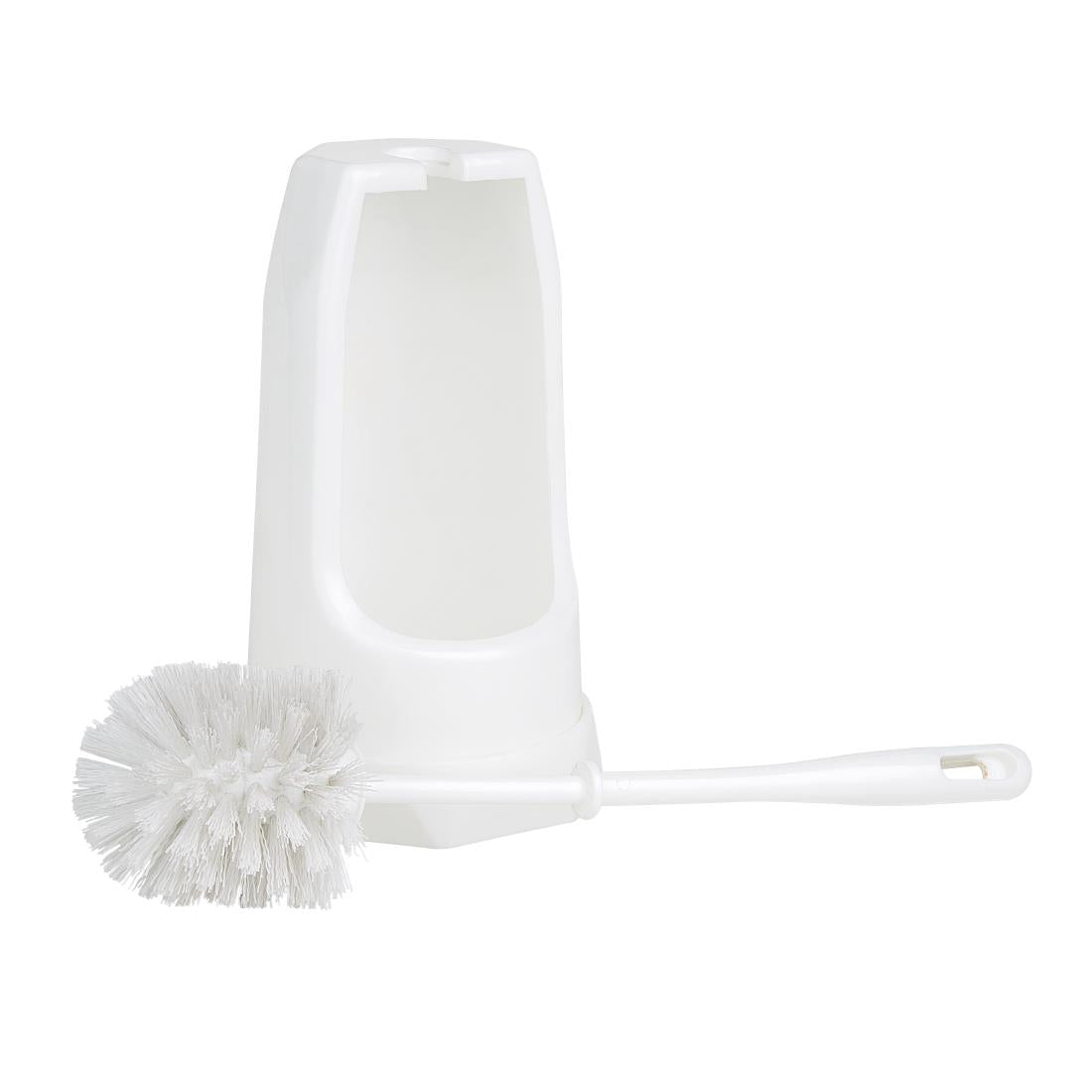 Jantex Round Toilet Brush & Holder - White • PAS-HX386