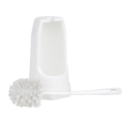 Jantex Round Toilet Brush & Holder - White • PAS-HX386