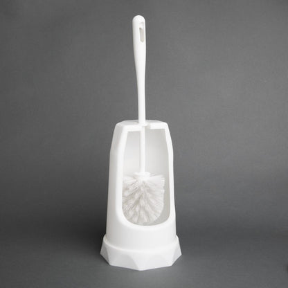 Jantex Round Toilet Brush & Holder - White • PAS-HX386