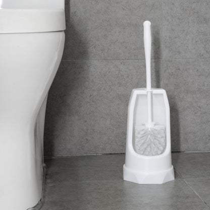 Jantex Round Toilet Brush & Holder - White • PAS-HX386