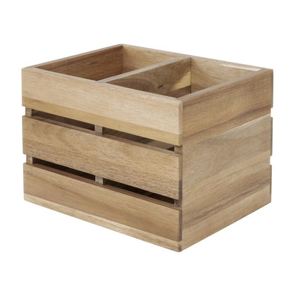 Olympia Table Organiser Acacia Wood 210x160x150mm (210(L)x160(W)x150(D)mm | Material: Acacia Wood) • PAS-HX387