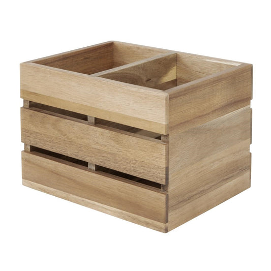 Olympia Table Organiser Acacia Wood 210x160x150mm (210(L)x160(W)x150(D)mm | Material: Acacia Wood) • PAS-HX387