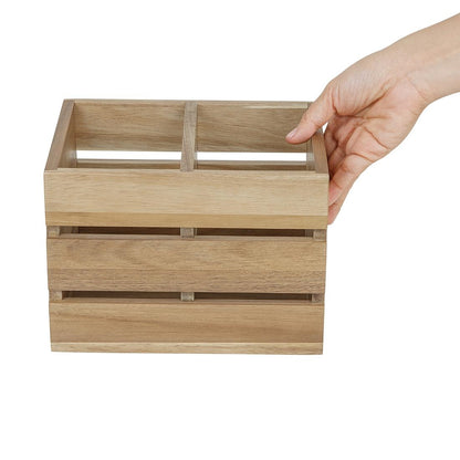Olympia Table Organiser Acacia Wood 210x160x150mm (210(L)x160(W)x150(D)mm | Material: Acacia Wood) • PAS-HX387
