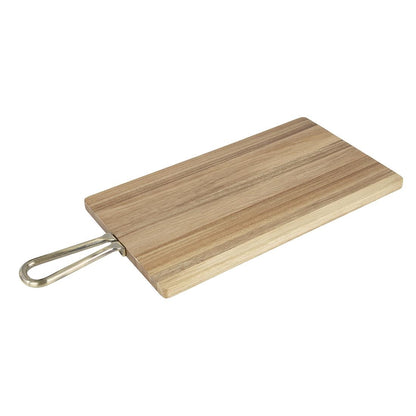 Olympia Rectangular Paddle Board Acacia Wood with Metal Handles 615x260x20mm (615(L)x260(W)x20(H)mm | Material: Acacia Wood) • PAS-HX392